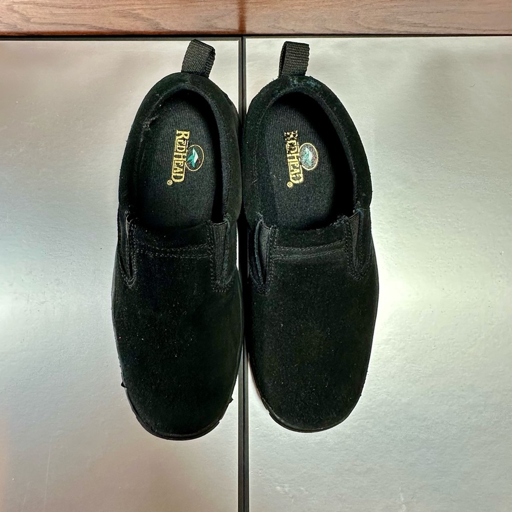 🐦🔥RedHead🐦🔥LIKE-NEW Women’s Black Slip-On Suede Clog Mules